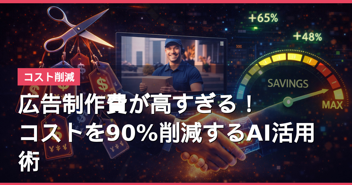 広告制作費が高すぎる！コストを90%削減するAI活用術