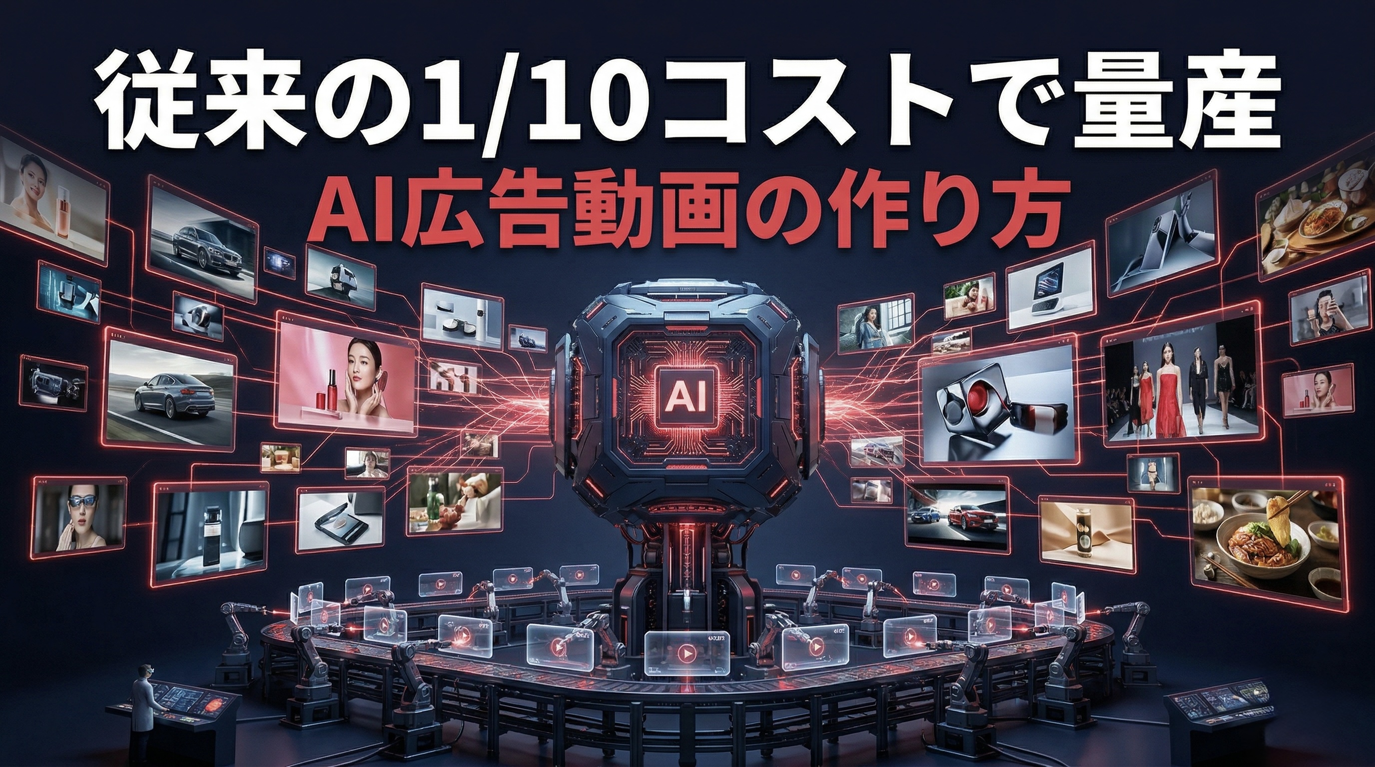 AI広告動画の作り方｜従来の1/10コストで高品質CMを量産する方法【2026年版】