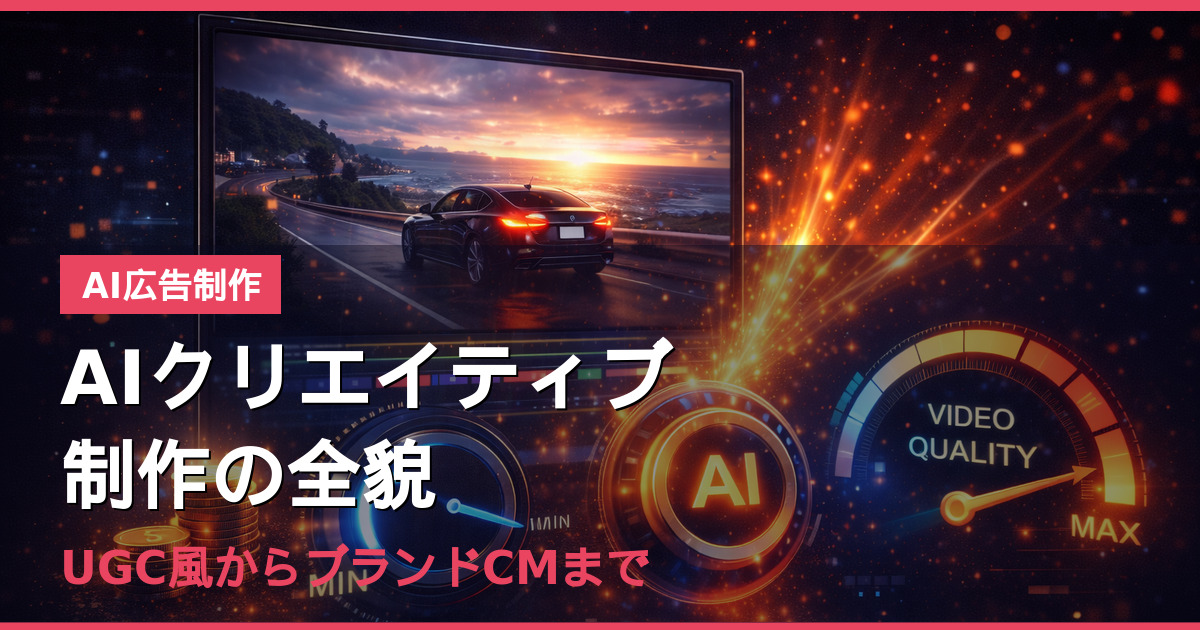 AIクリエイティブ制作の全貌：UGC風からブランドCMまで