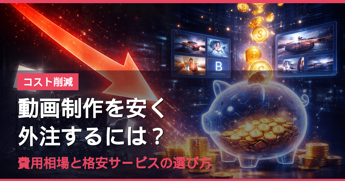 動画制作を安く外注するには？費用相場と格安サービスの選び方