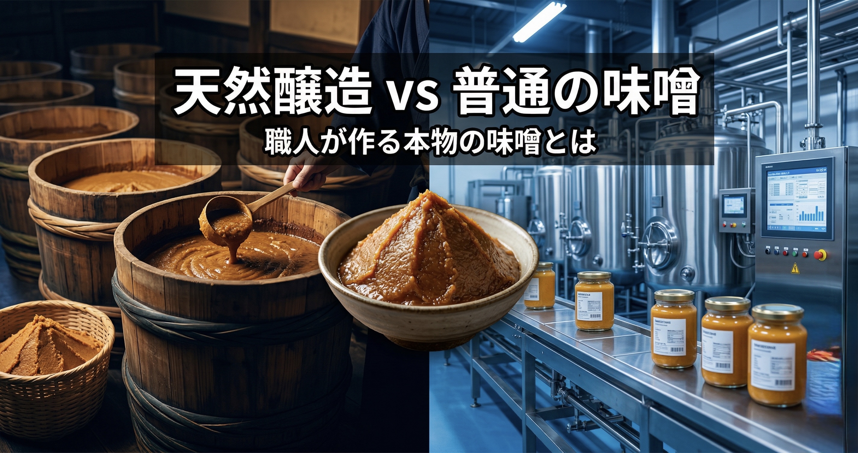 天然醸造味噌と速醸味噌の違い｜本物の味噌の見分け方