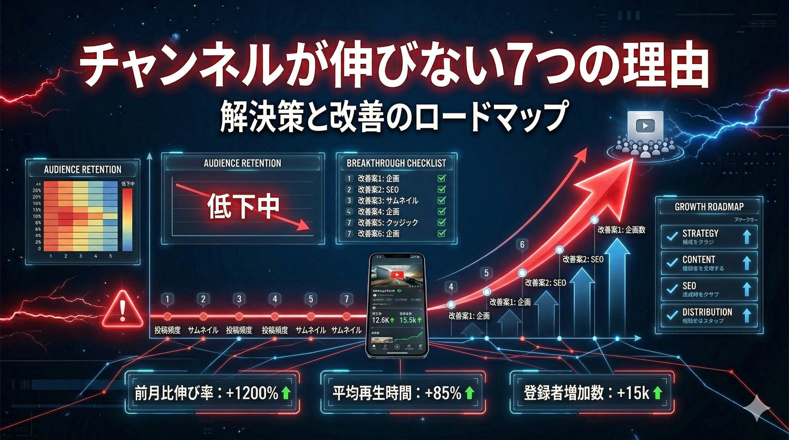 YouTubeチャンネルが伸びない原因10選｜今日からできる改善策