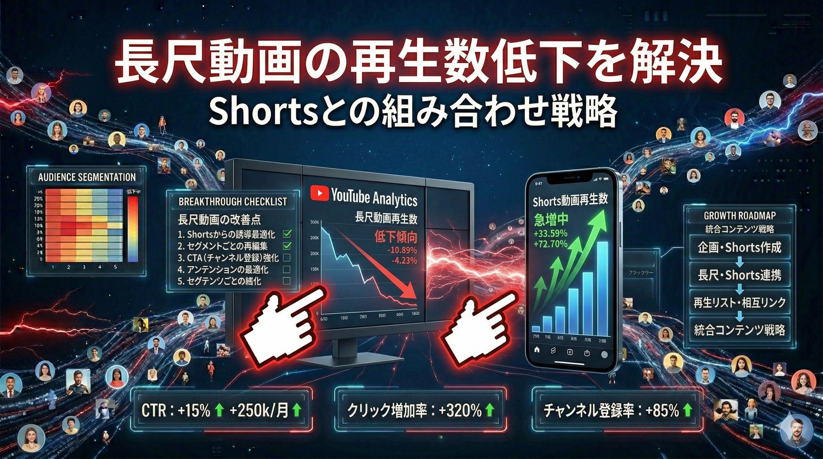 YouTubeの長尺動画の再生回数が減った理由とショート動画での打開策